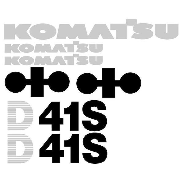 Aftermarket New D41S Komatsu Dozer Decal Set KOMD41SNSDECALSET - main